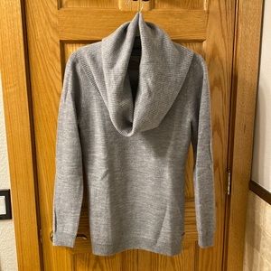 Smartwool Womens Gray Oversized Cowlneck Wool Sweater Sz L